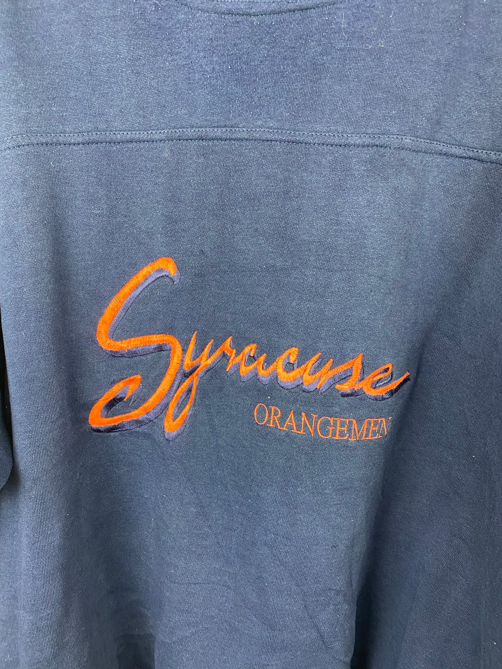 Heavy weight embroidered Syracuse crewneck