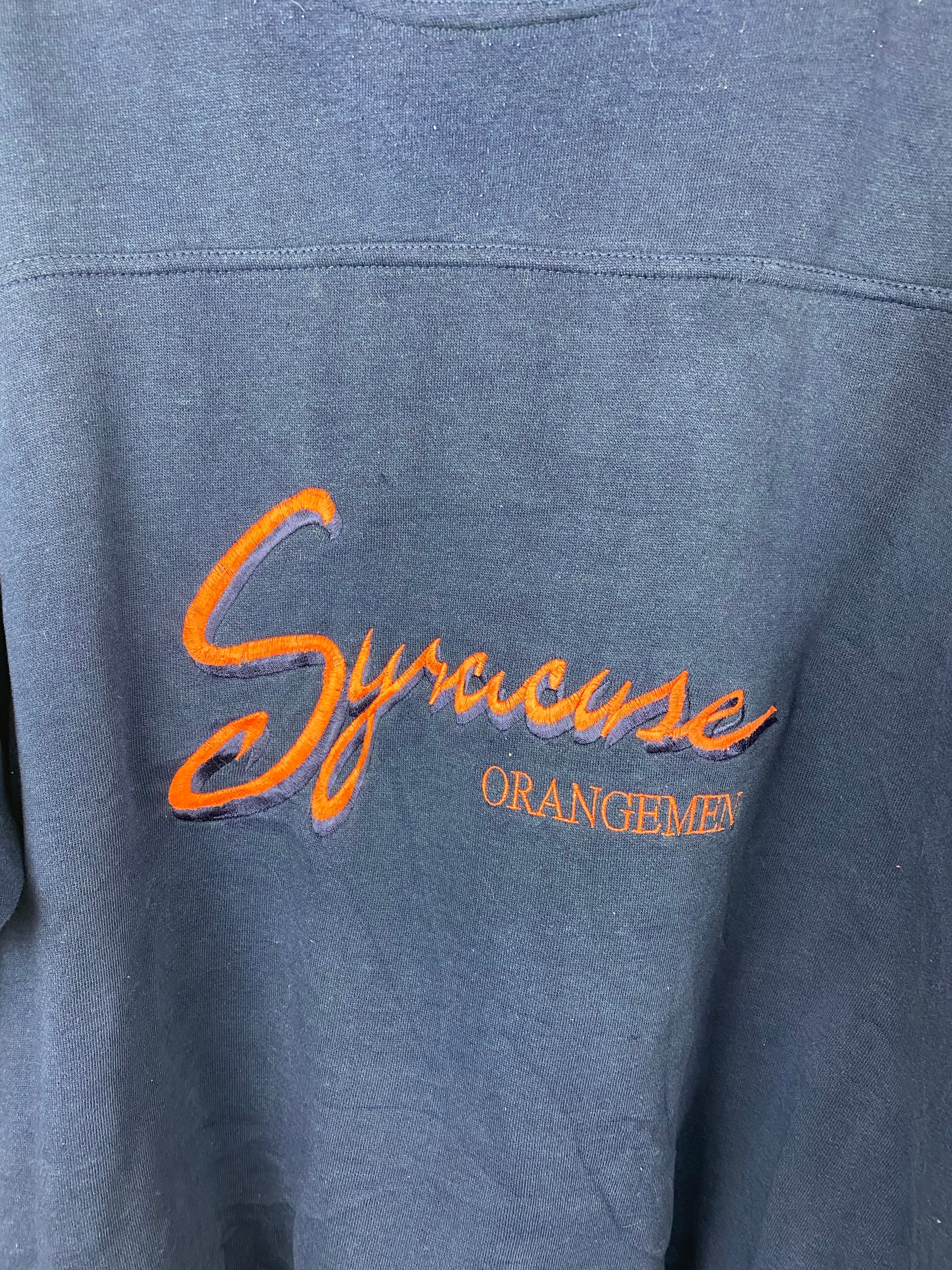 Heavy weight embroidered Syracuse crewneck