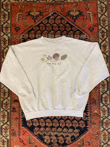 Vintage Embroidered Cape May Shell Crewneck - S