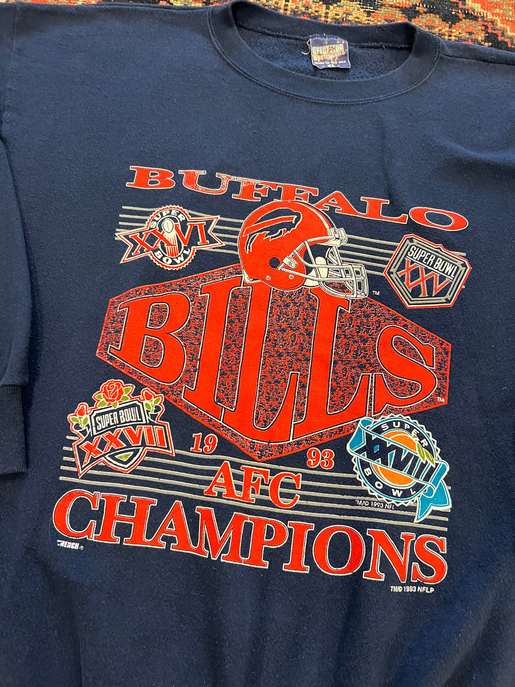 VINTAGE BUFFALO BILLS CREWNECK - LARGE