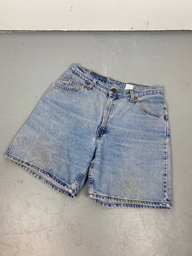 90s Orange Tab High Waisted Levi’s Denim Shorts - 30in