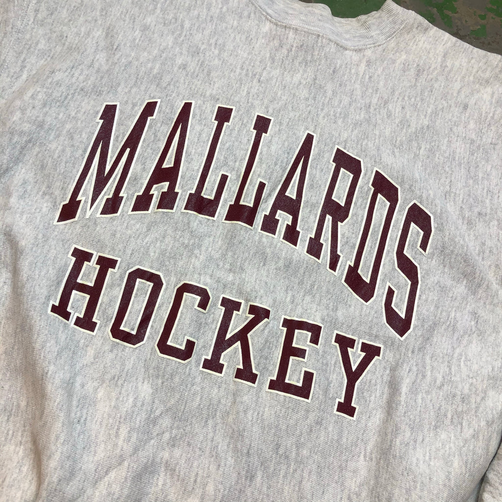 90s heavy weight Mallards hockey Crewneck