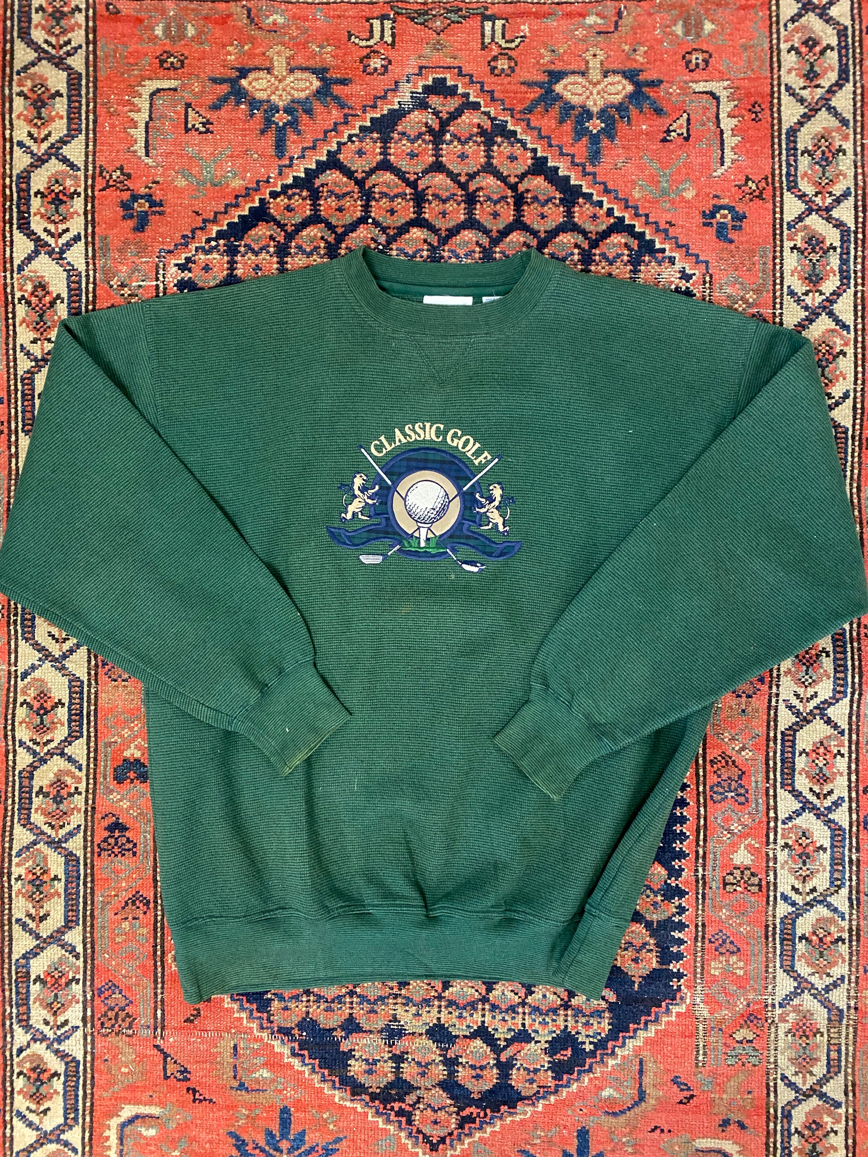 Vintage Embroidered Golf Crewneck - L