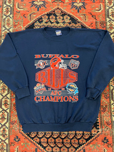 VINTAGE BUFFALO BILLS CREWNECK - LARGE