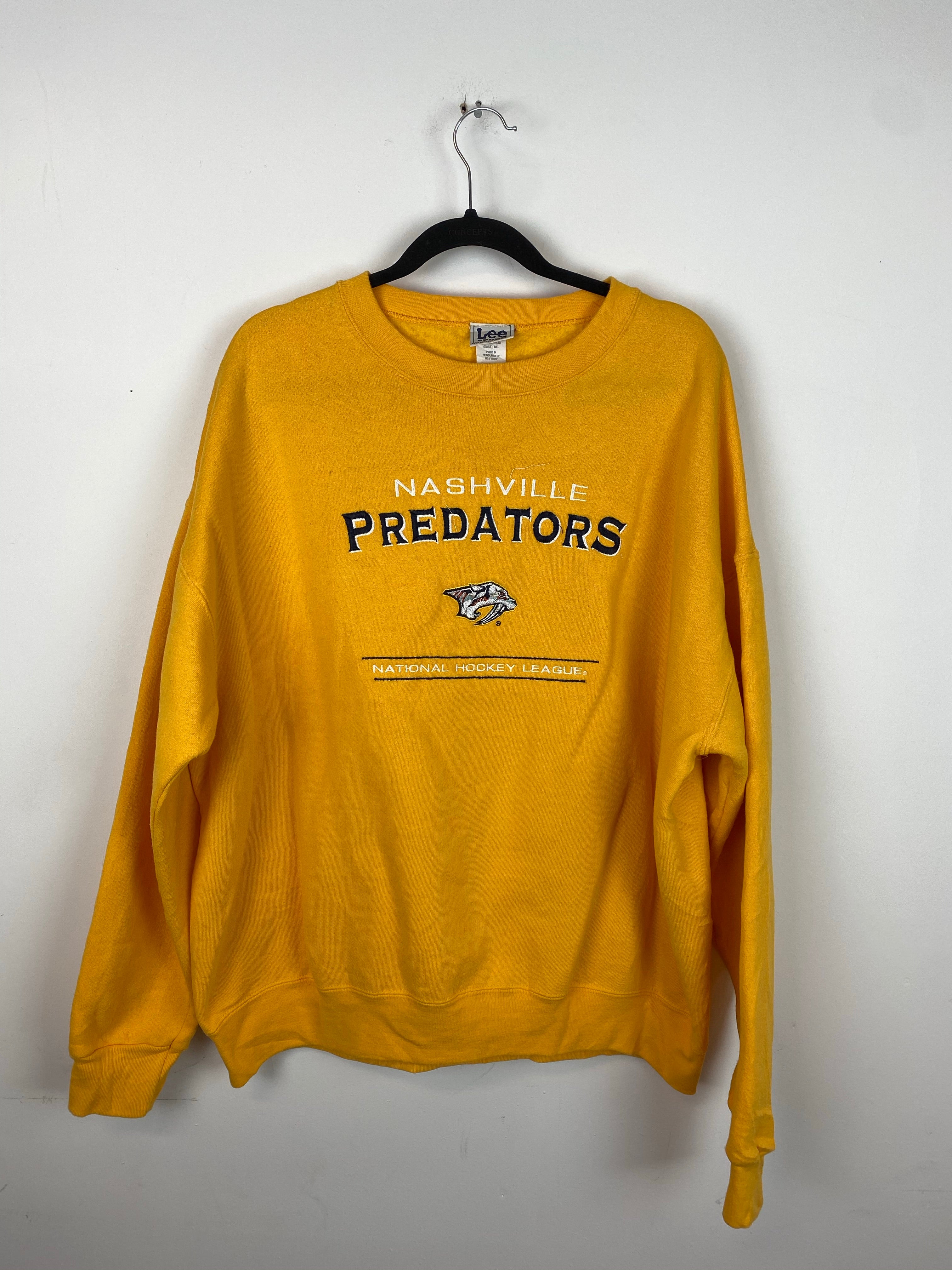 90s Nashville Predators embroidered crewneck - M