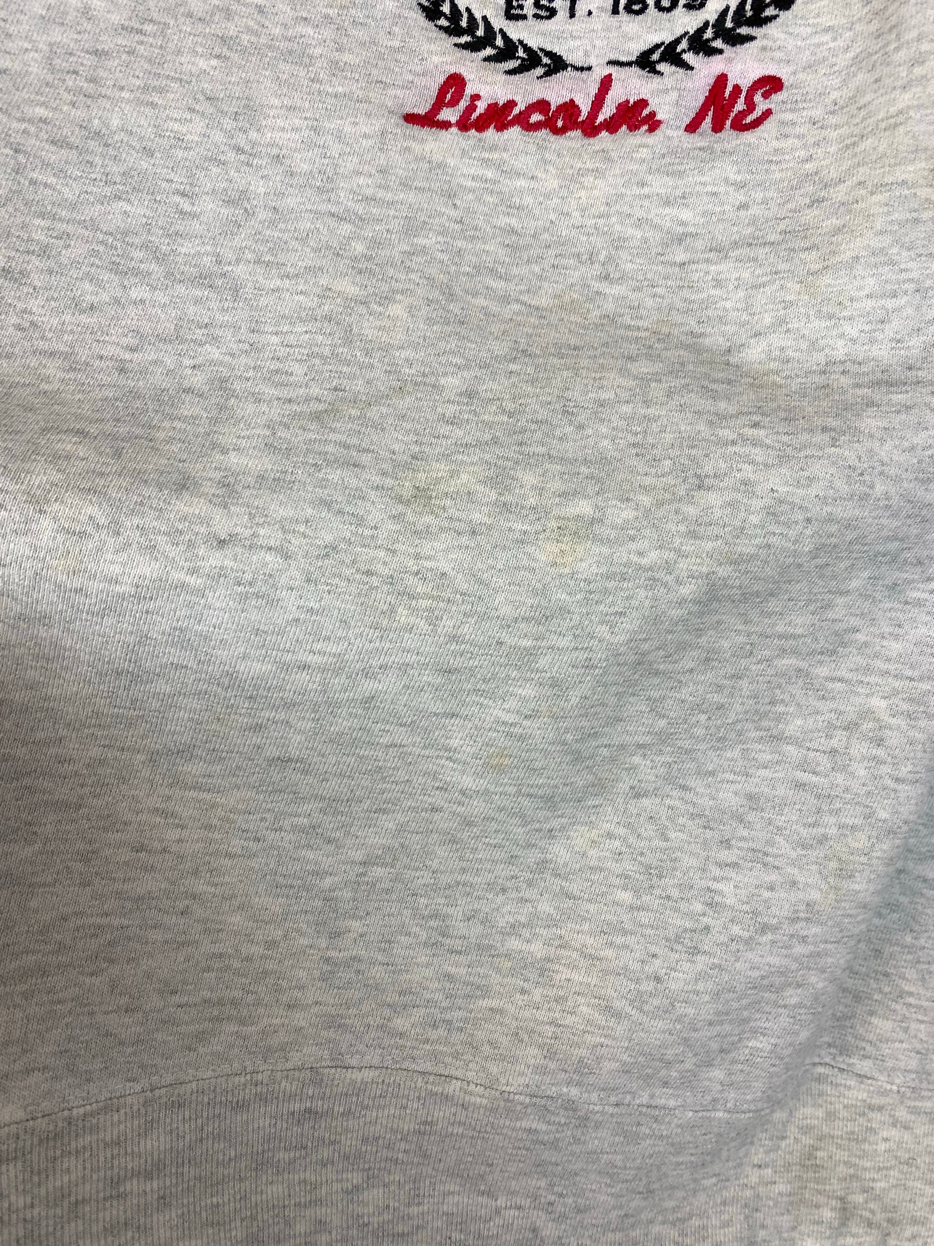 90s Embroidered Nebraska crewneck - L