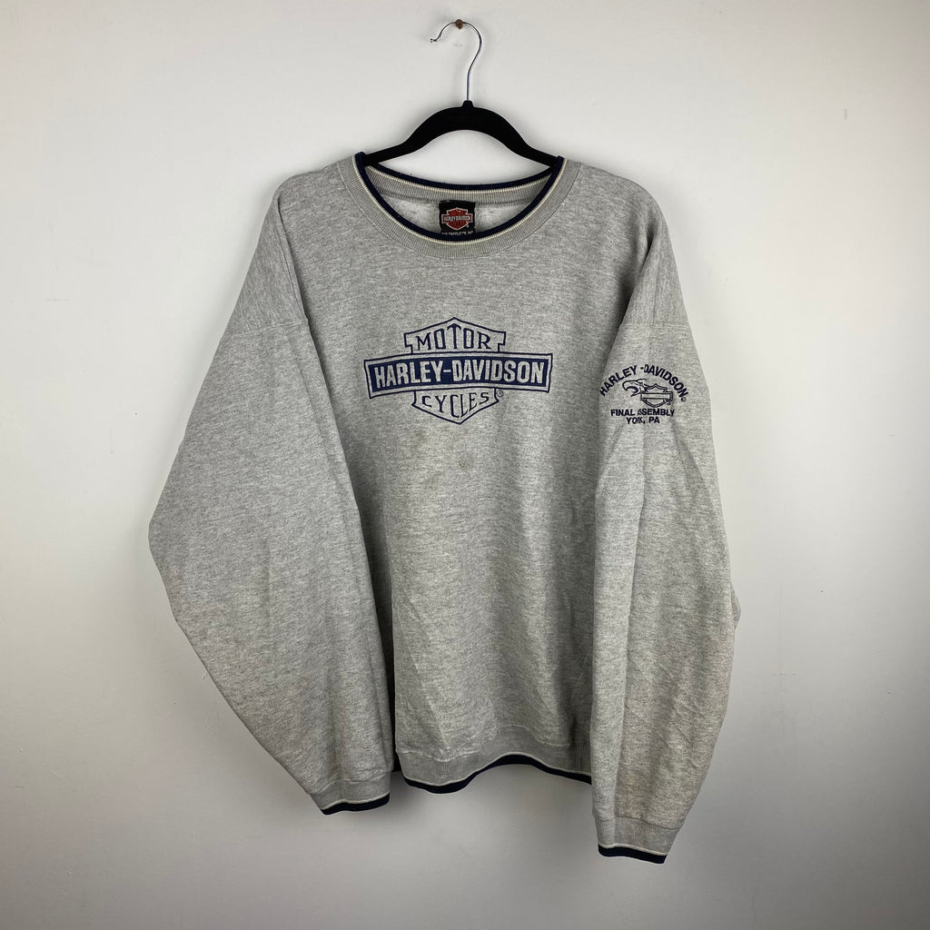 Embroidered Harley crewneck