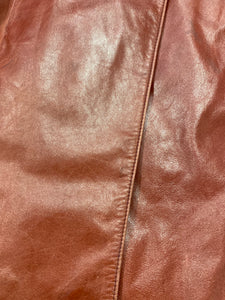 Vintage Red Leather Jacket - WMNS/M