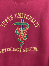 Load image into Gallery viewer, 90s Embroidered Tufts UNI Veterinary medicine crewneck