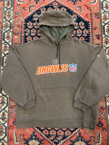 VINTAGE CLEVELAND BROWNS HOODIE - MEDIUM