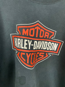 Thrashed oversized Harley Davidson crewneck