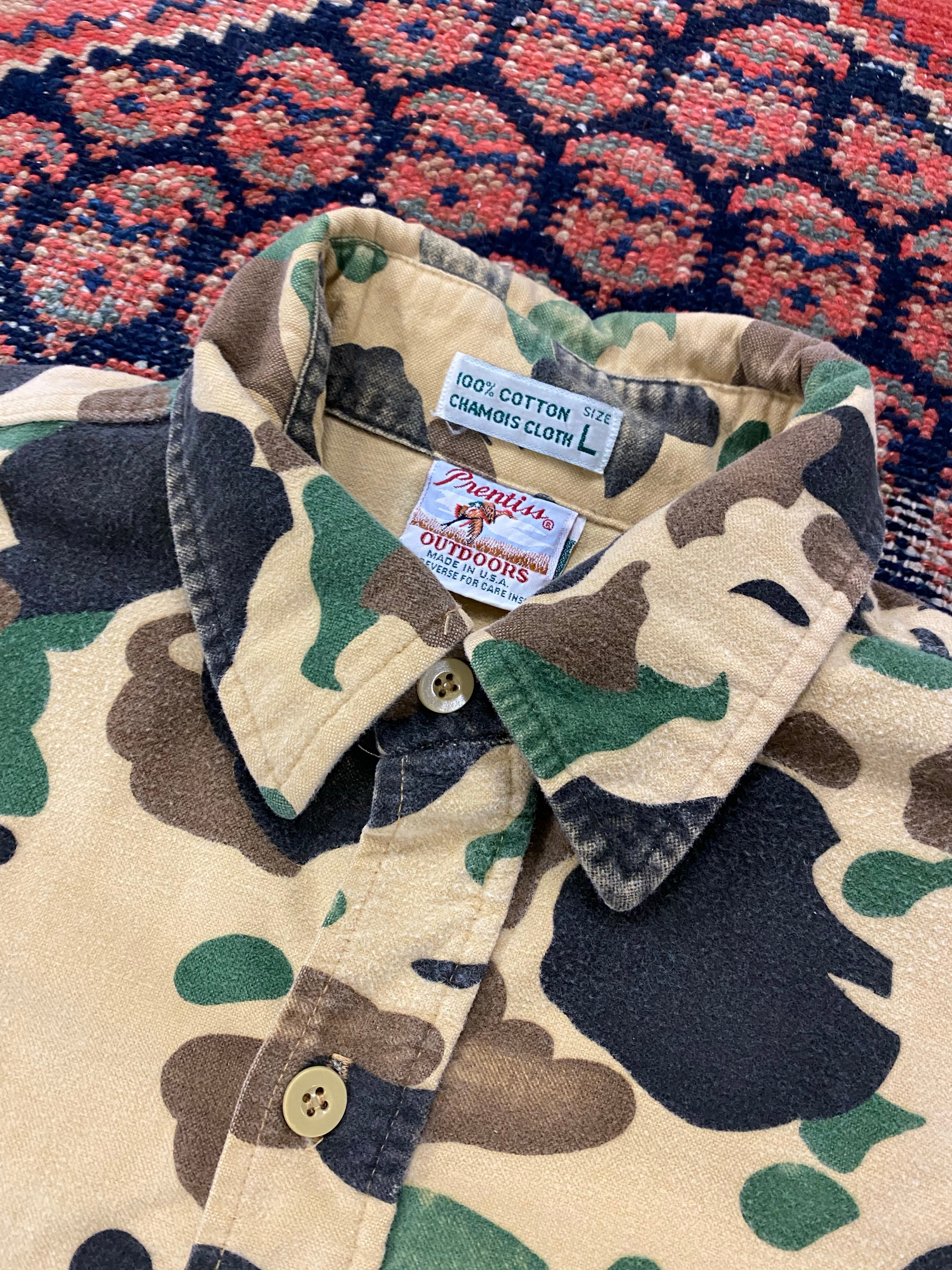 Vintage Camo Button Up Shirt - L