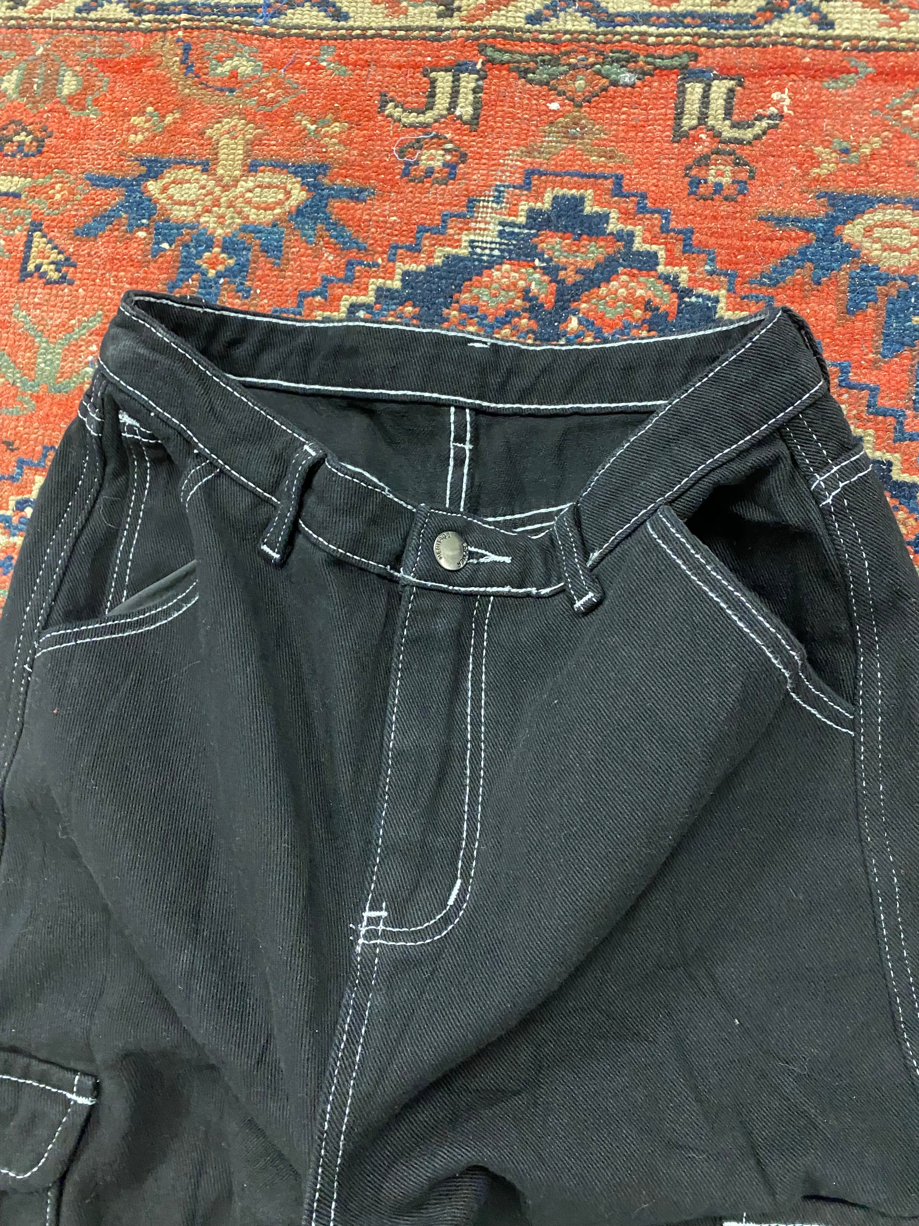 Contrast Stitch Cargo Pants - 28IN/W