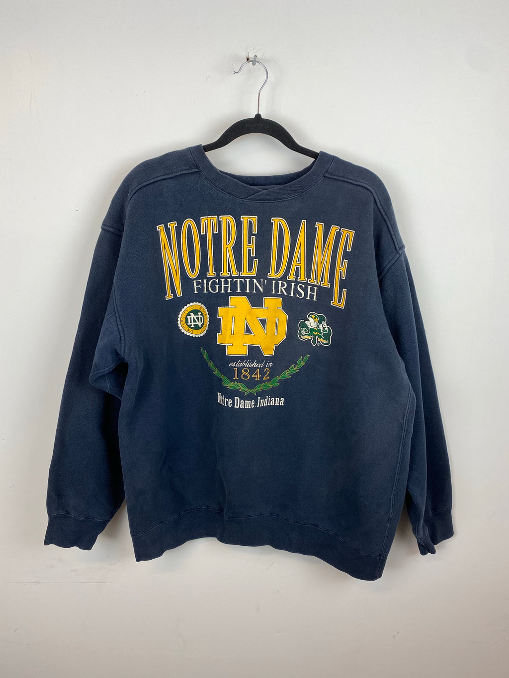 90s faded Notre Dame crewneck - M
