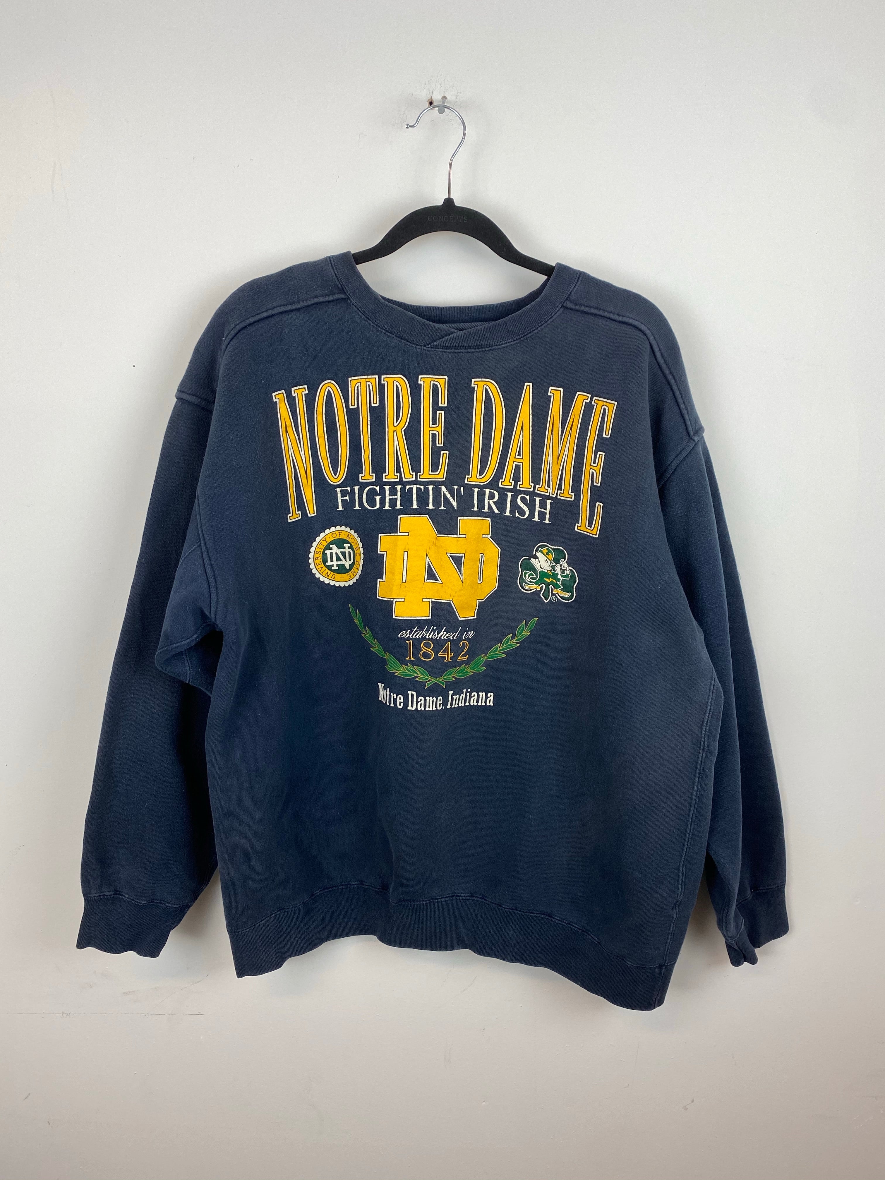 90s faded Notre Dame crewneck - M