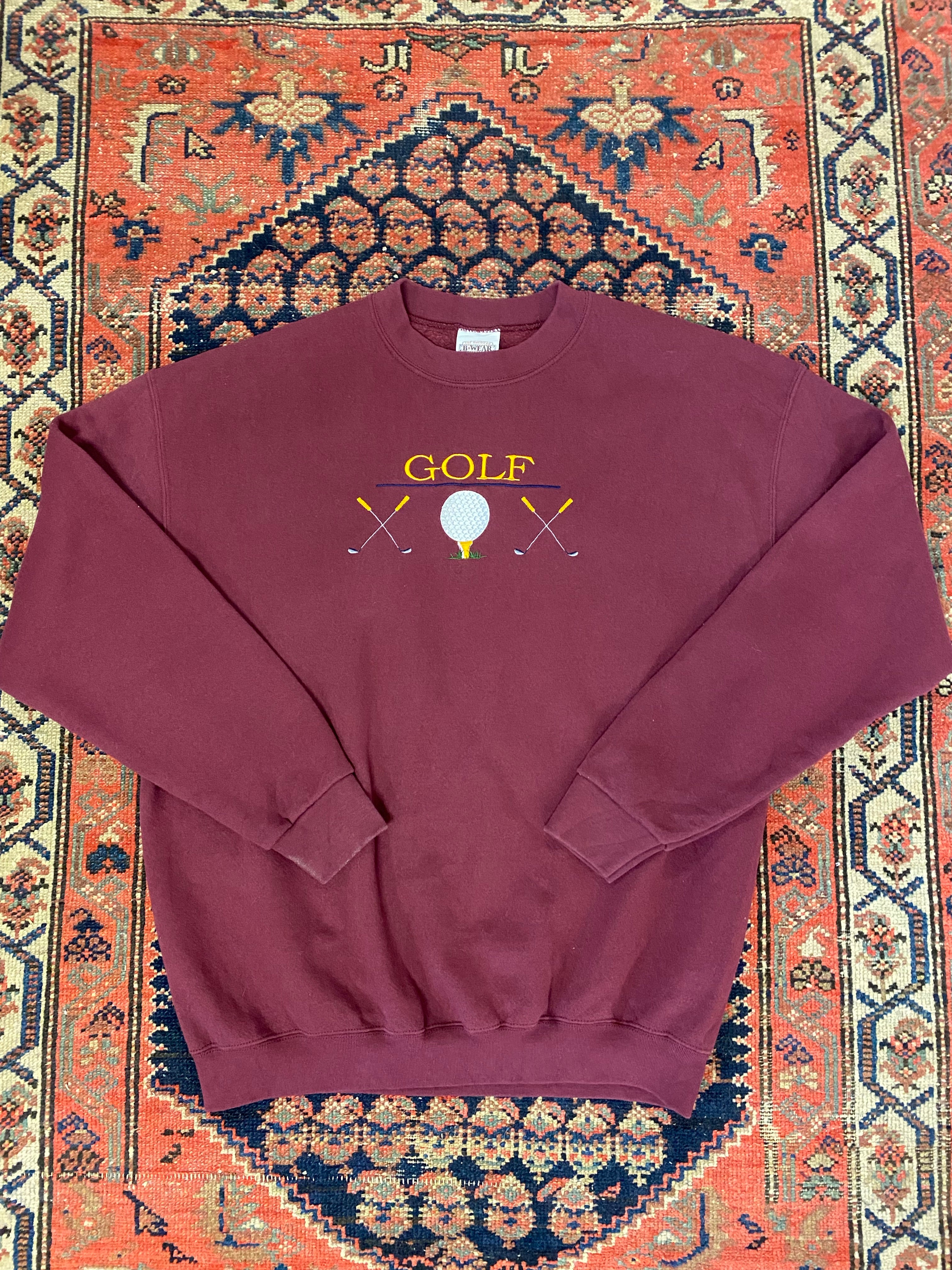 Vintage Embroidered Golf Crewneck - L