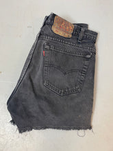 Load image into Gallery viewer, Vintage High Waisted Levi’s Frayed Denim Shorts - 34in