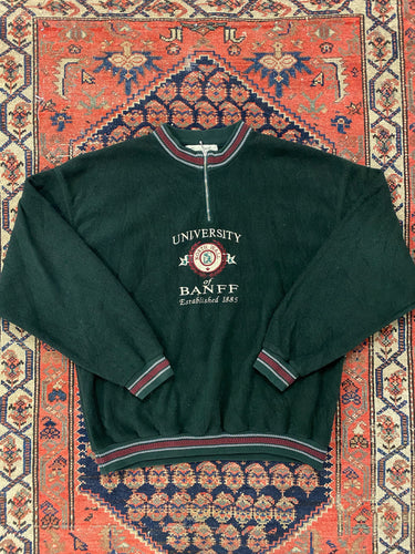 90s Fleece University Of Banff Sweater - M