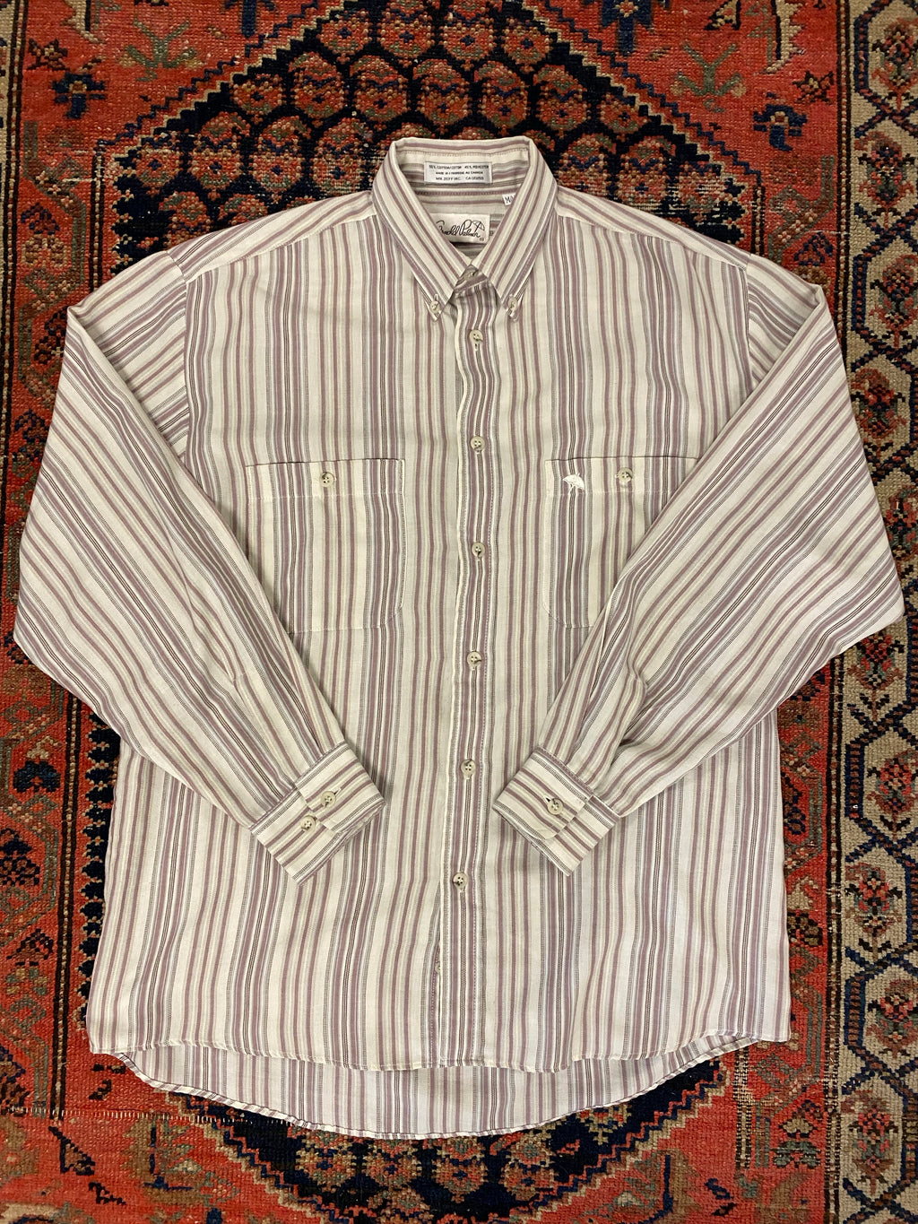 Vintage Plaid Button Up Shirt - M