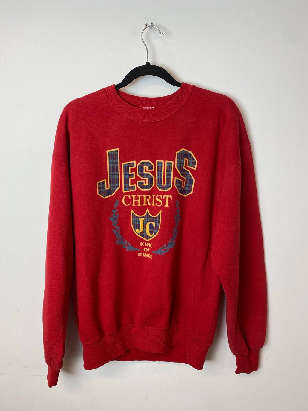 80s Jesus Christ Varsity Crewneck - M