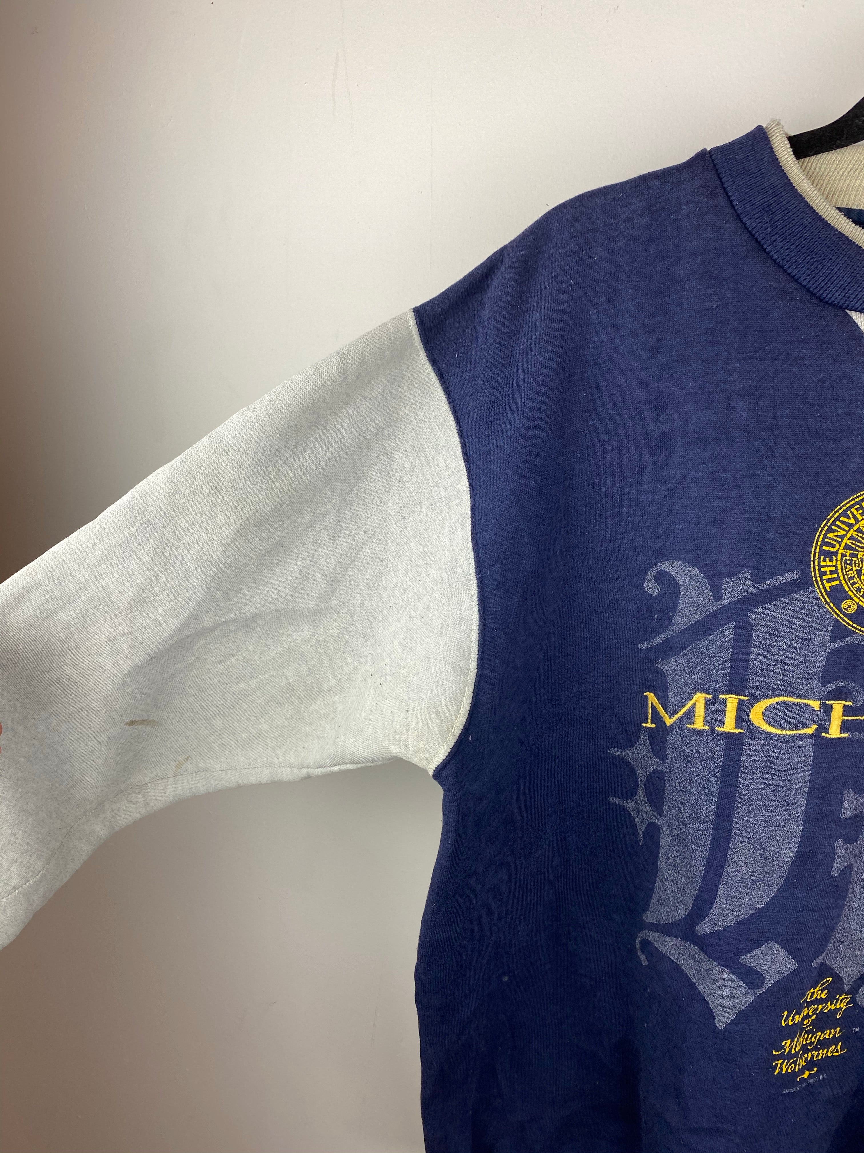 Two tone Michigan State crewneck