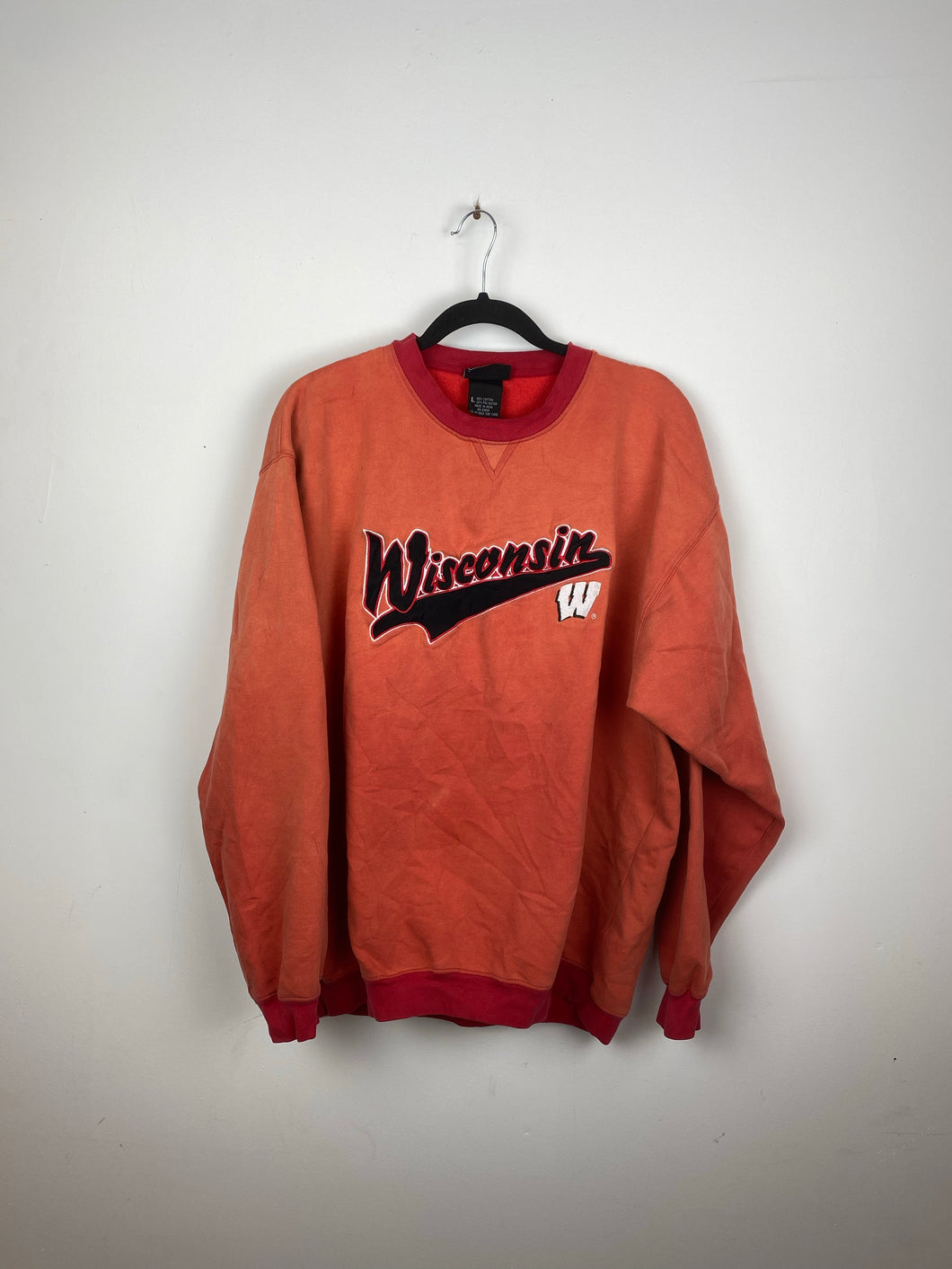 90s embroidered Wisconsin crewneck
